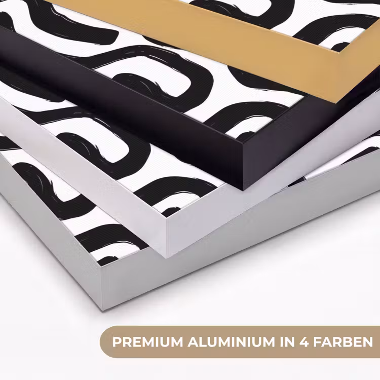 Modern - Lijnen - Zwart Textielframe zwart klein 947 -USP_kleurenDE