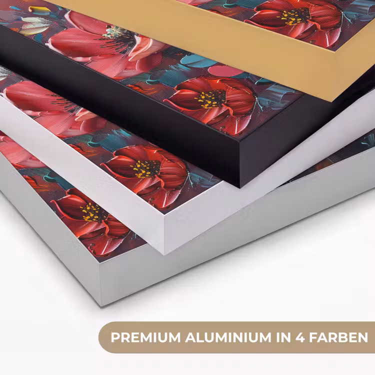 Klaprozen - Roze - Bloemen - Botanisch - Kunst Textielframe zwart klein -USP_kleurenDE