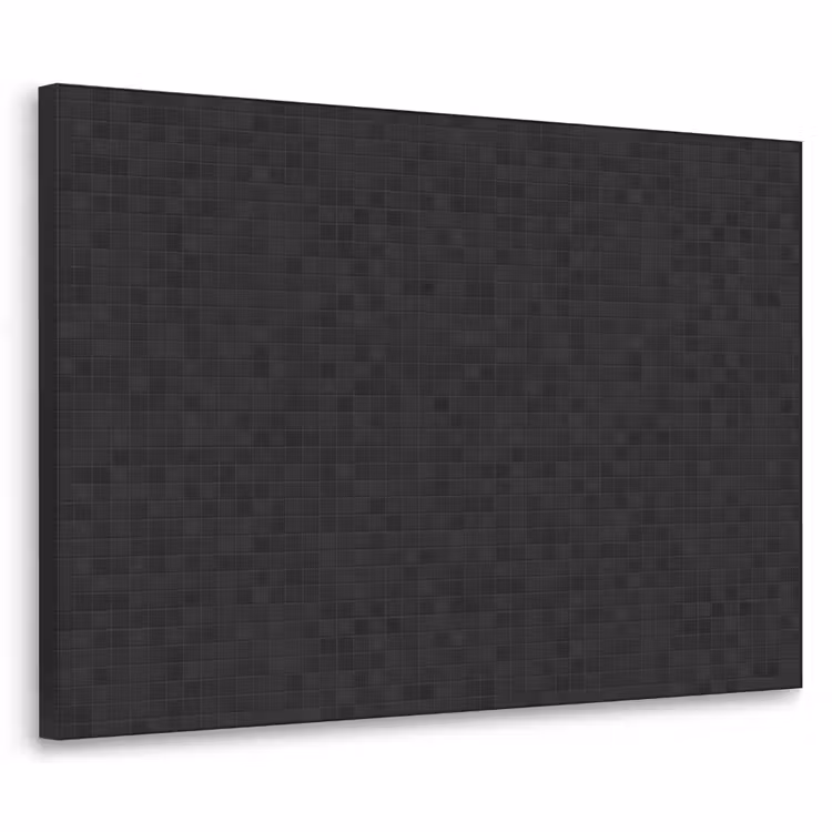 Mozaïek - Patroon - Antraciet - Zwart Textielframe zwart klein 947 -3d