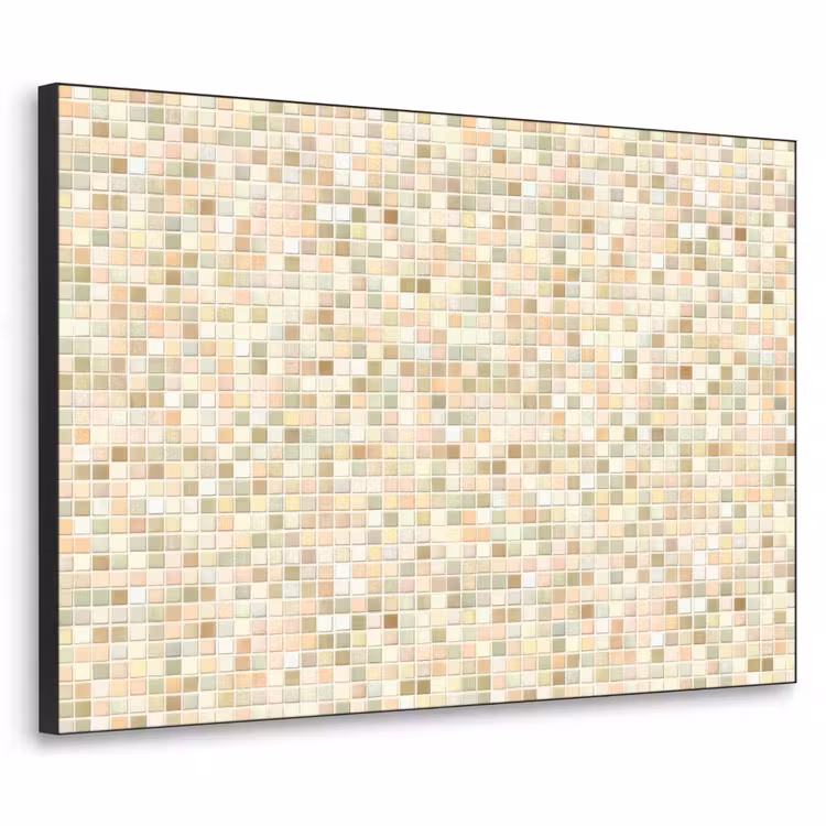 Mozaïek - Patroon - Beige Textielframe zwart klein 947 -3d