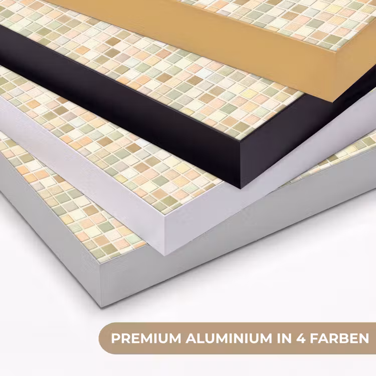 Mozaïek - Patroon - Beige Textielframe zwart klein 947 -USP_kleurenDE