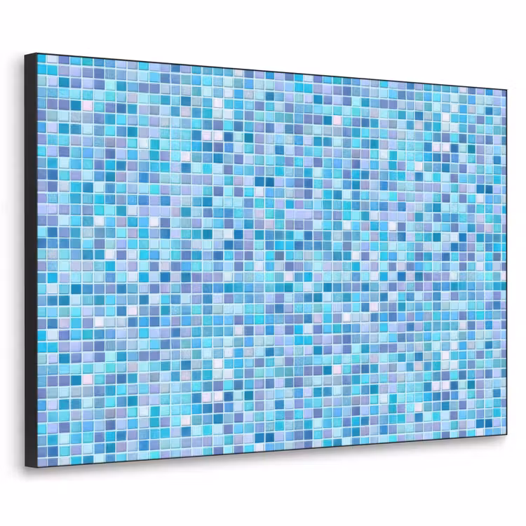 Mozaïek - Patroon - Turquoise Textielframe zwart klein 947 -3d