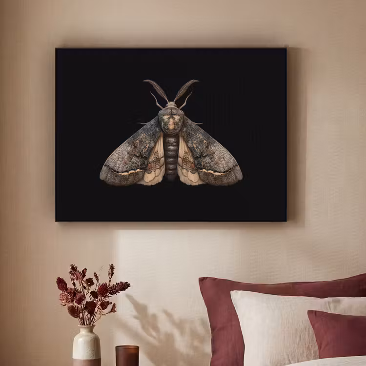 Mot - Bladachtig - Grijs Textielframe - compleet frame klein -sfeer1