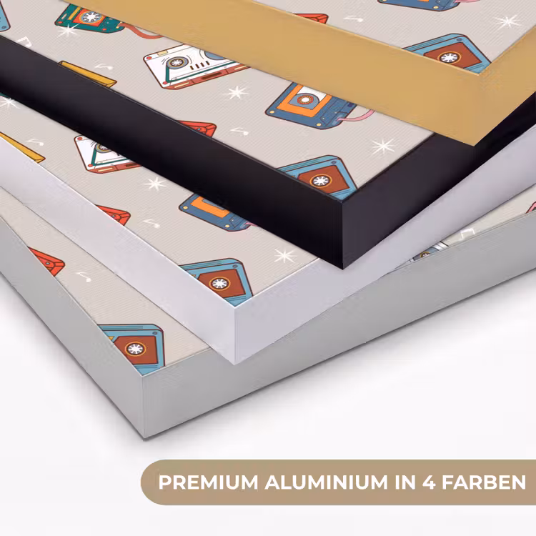 Muziek - Cassette - Patroon Textielframe zwart klein 947 -USP_kleurenDE