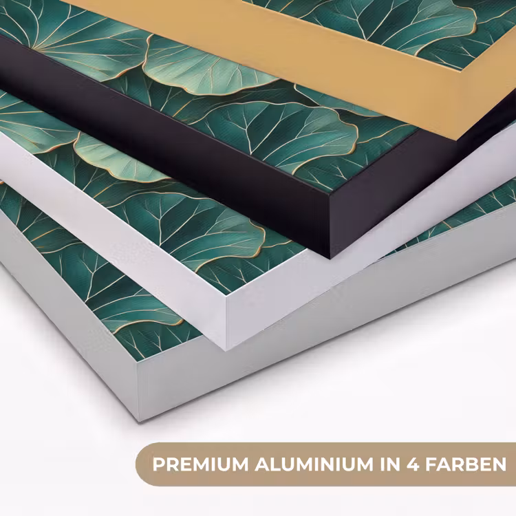 Patroon - Bladeren - Groen Textielframe zwart klein 947 -USP_kleurenDE