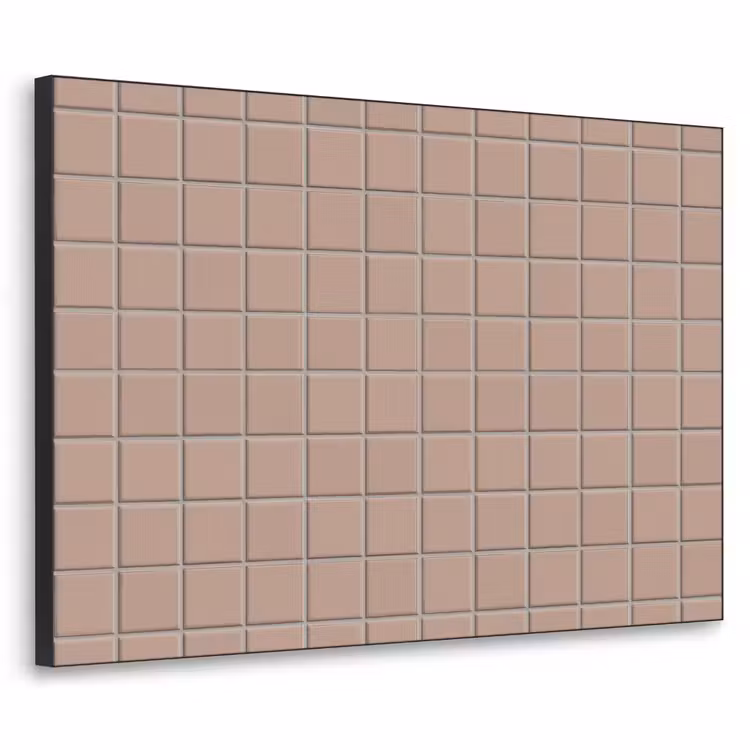 Patroon - Tegel - Oudroze Textielframe zwart klein 947 -3d