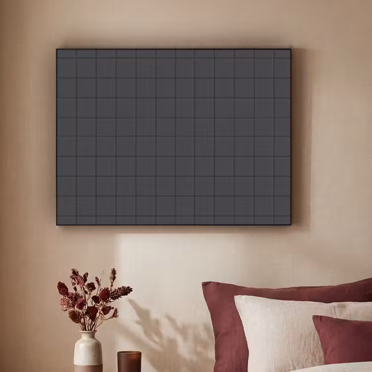 Patroon - Tegel - Antraciet Textielframe zwart klein 947 -sfeer1