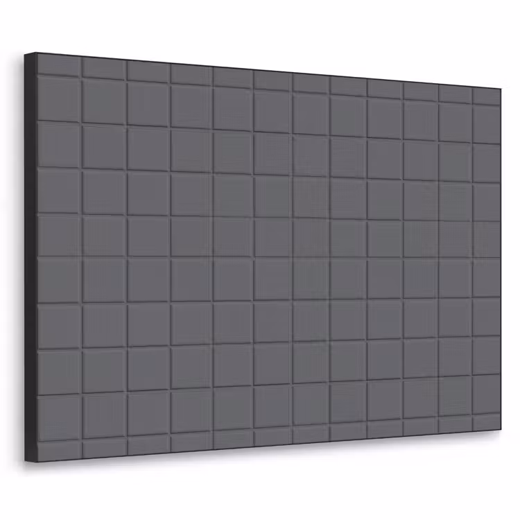 Patroon - Tegel - Grafiet - Grijs Textielframe zwart klein 947 -3d