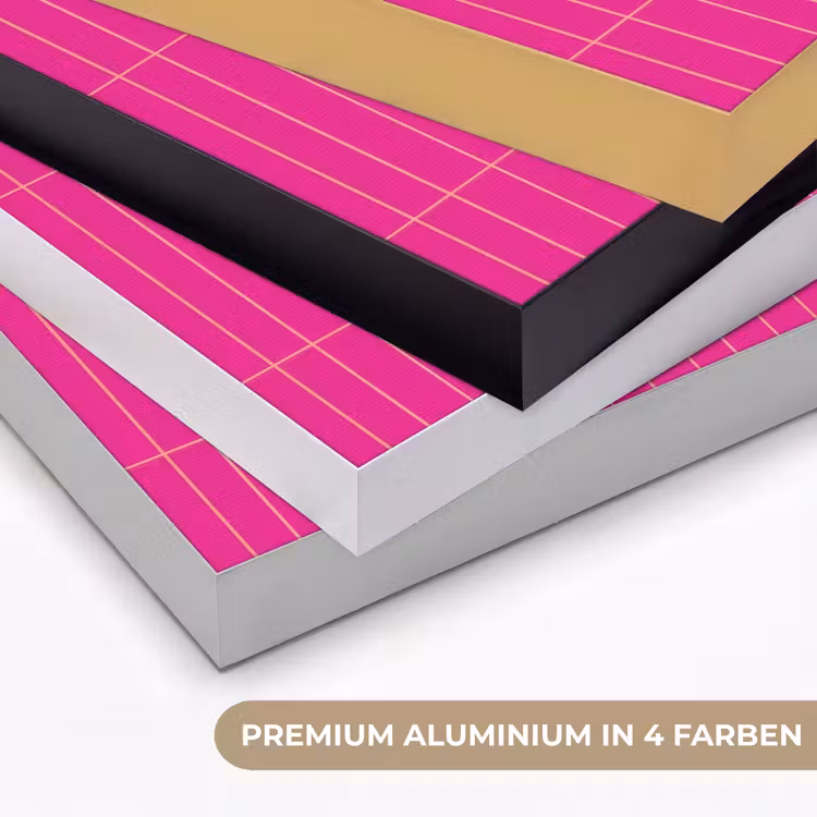 Patroon - Tegel - Magenta - Roze Textielframe zwart klein 947 -USP_kleurenDE