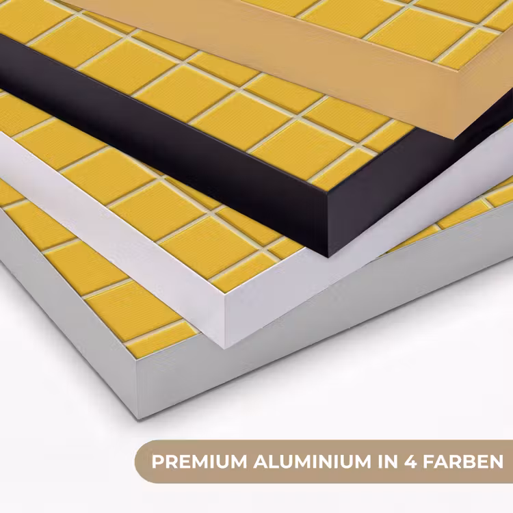 Patroon - Tegel - Okergeel Textielframe zwart klein 947 -USP_kleurenDE