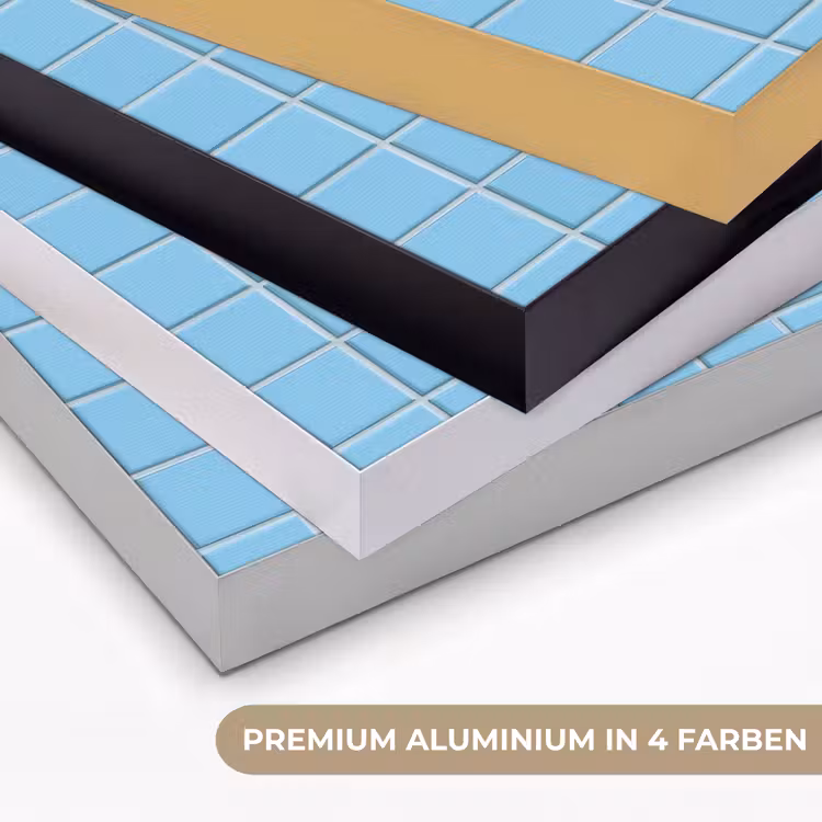 Patroon - Tegel - Pastel - Blauw Textielframe zwart klein 947 -USP_kleurenDE