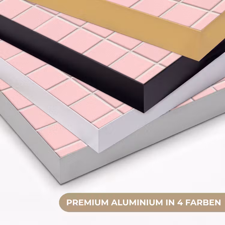 Patroon - Tegel - Pastelroze Textielframe zwart klein 947 -USP_kleurenDE
