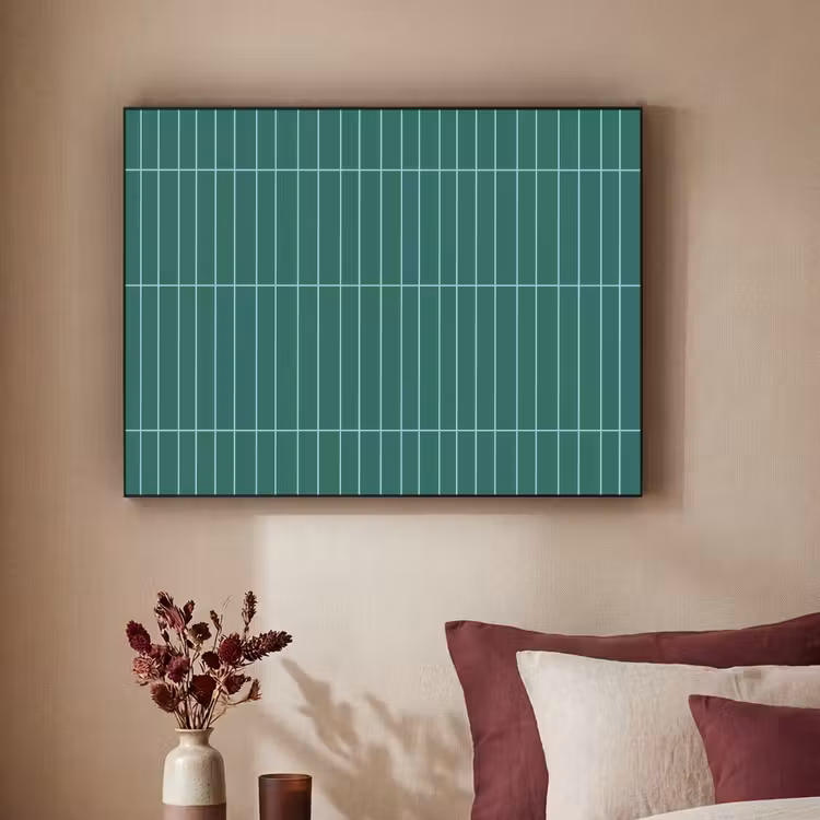Patroon - Tegel - Saliegroen Textielframe zwart klein 947 -sfeer1