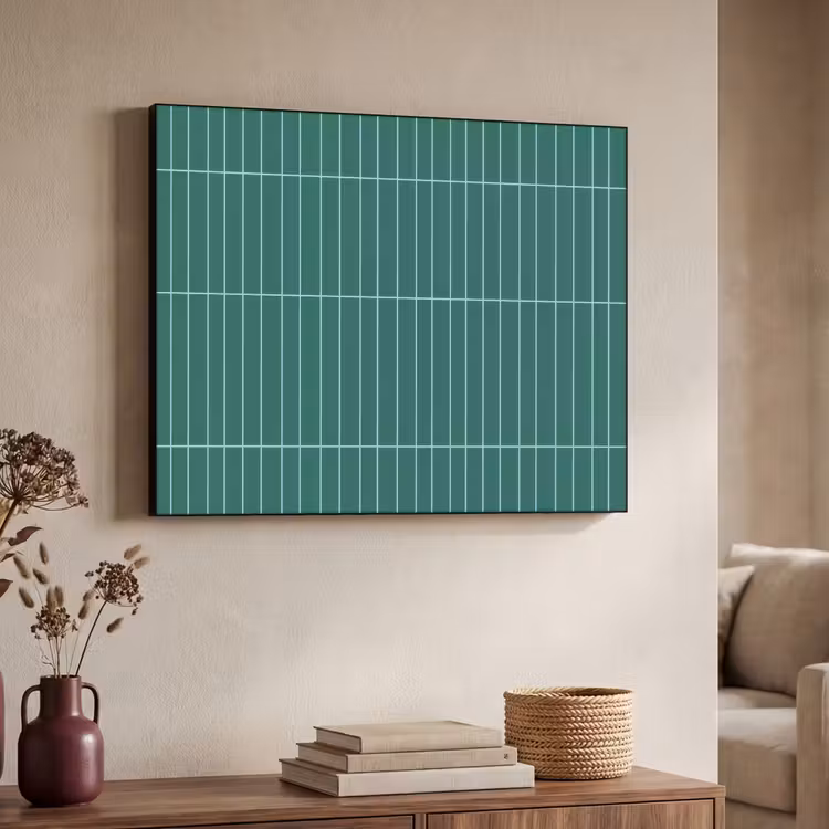 Patroon - Tegel - Saliegroen Textielframe zwart klein 947 -sfeer3