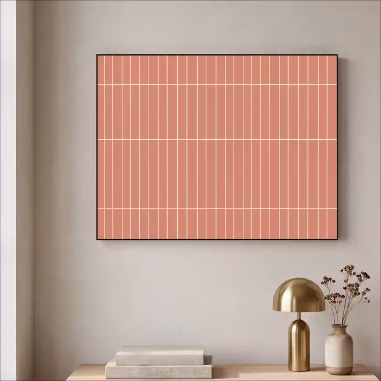 Patroon - Tegels - Terracotta Textielframe zwart klein 947 -sfeer2
