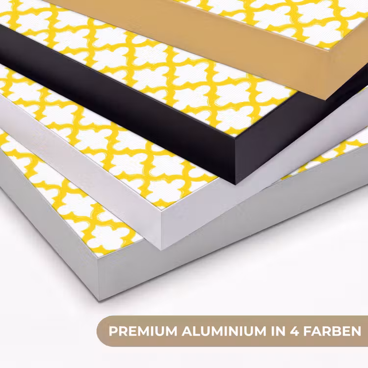 Patroon - Geometrisch - Klassiek - Geel Textielframe zwart klein 947 -USP_kleurenDE