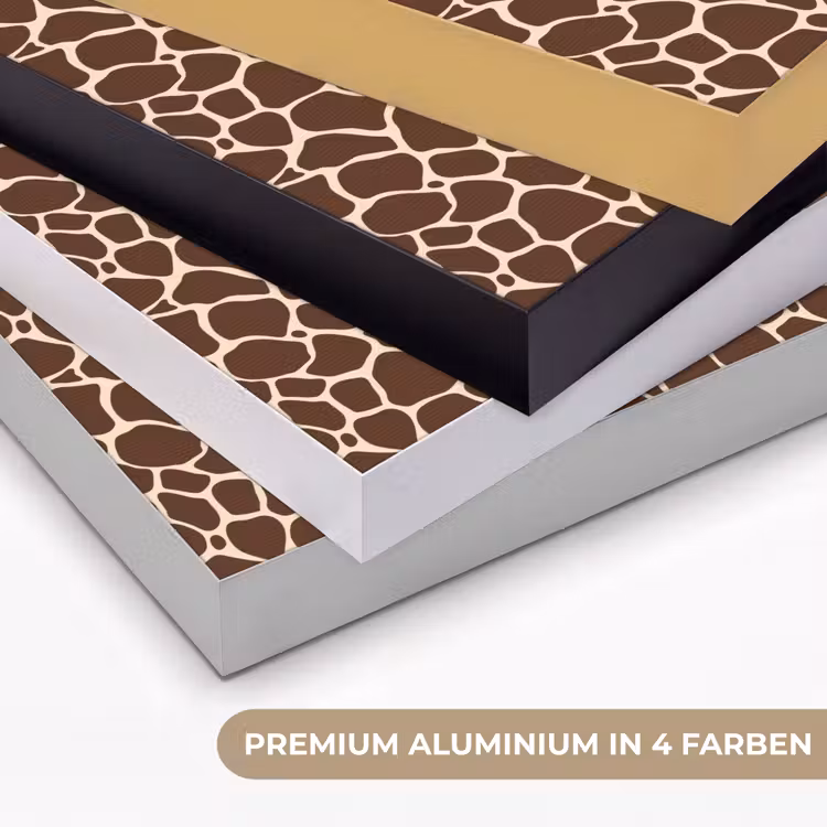 Patroon - Giraf - Bruin Textielframe zwart klein 947 -USP_kleurenDE
