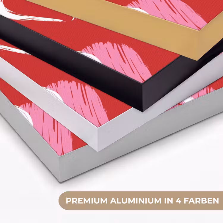 Patroon - Hartjes - Roze - Valentijn Textielframe zwart klein -USP_kleurenDE