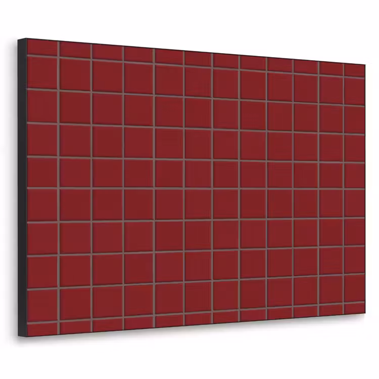 Patroon - Tegels - Burgundy Textielframe zwart klein 947 -3d