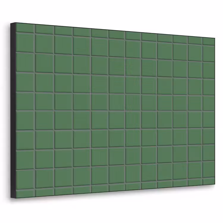 Patroon - Tegels - Groen Textielframe zwart klein 947 -3d