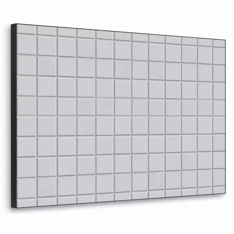 Patroon - Tegels - Licht - Grijs Textielframe zwart klein 947 -3d
