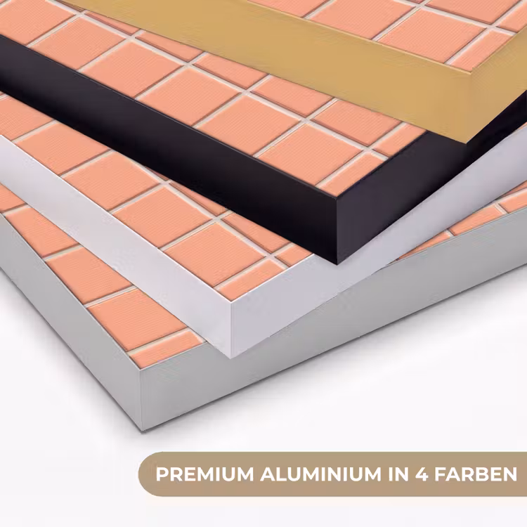 Patroon - Tegels - Perzik Textielframe zwart klein 947 -USP_kleurenDE