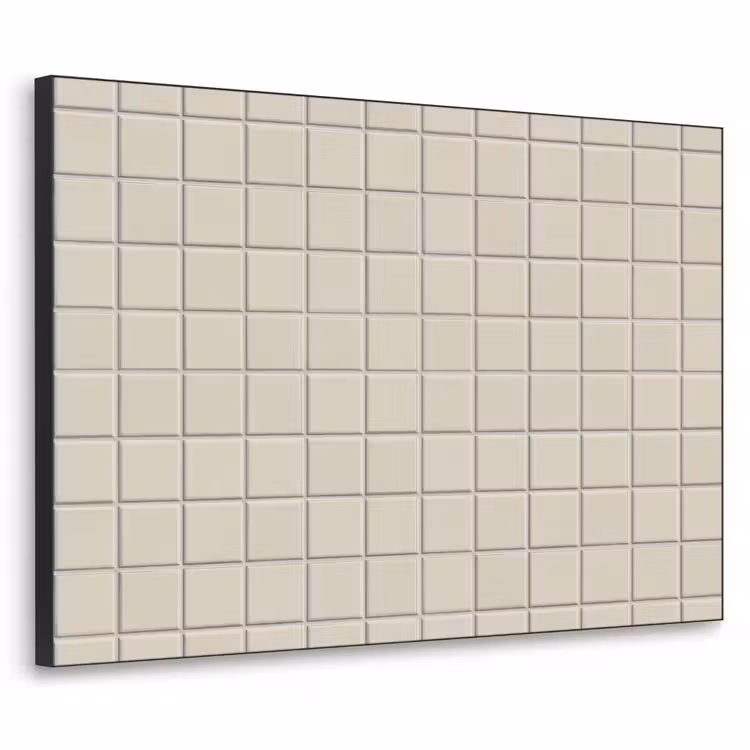 Patroon - Tegels - Taupe Textielframe zwart klein 947 -3d