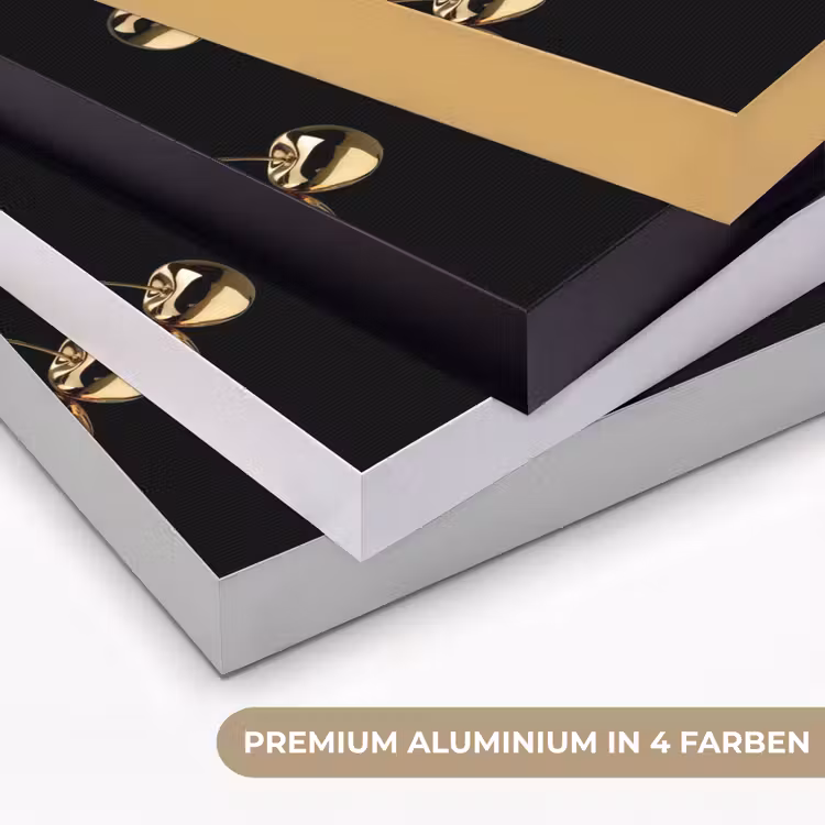 Patroon - Kersen - Goud - Chrome Textielframe zwart klein -USP_kleurenDE