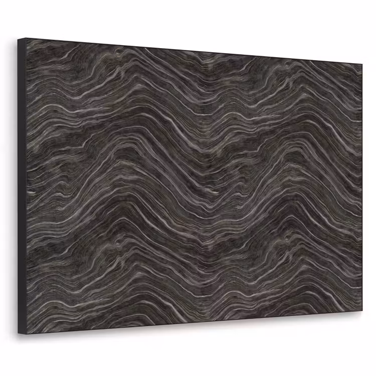 Patroon - Contrast - Antraciet Textielframe zwart klein 947 -3d