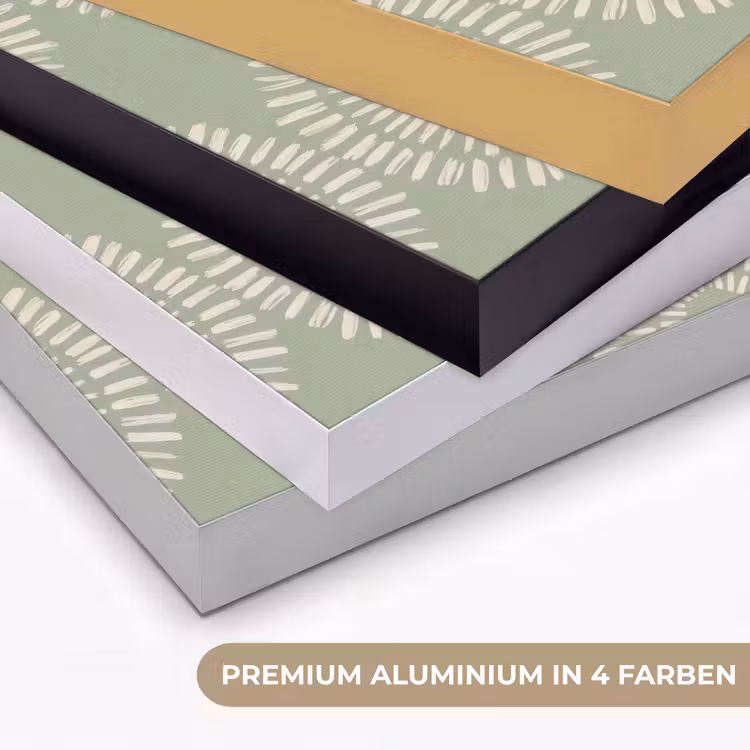 Patroon - Cirkels - Abstract - Modern - Groen Textielframe zwart klein -USP_kleurenDE