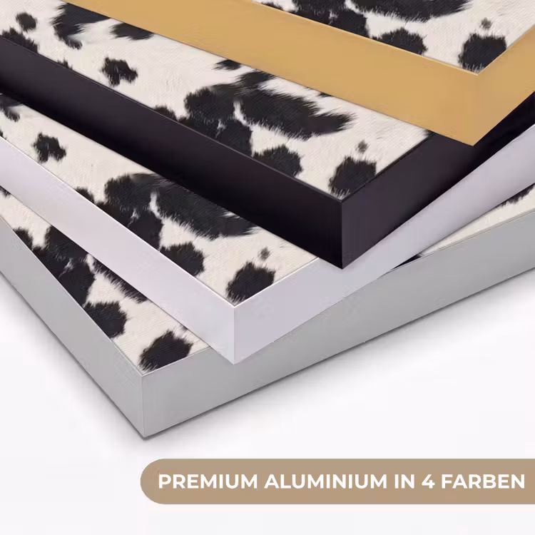 Patroon - Vacht - Zwart - Wit Textielframe zwart klein -USP_kleurenDE
