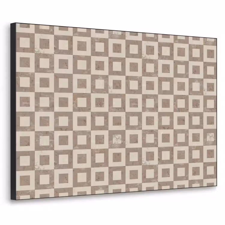 Patroon - Marmer - Beige Textielframe zwart klein 947 -3d