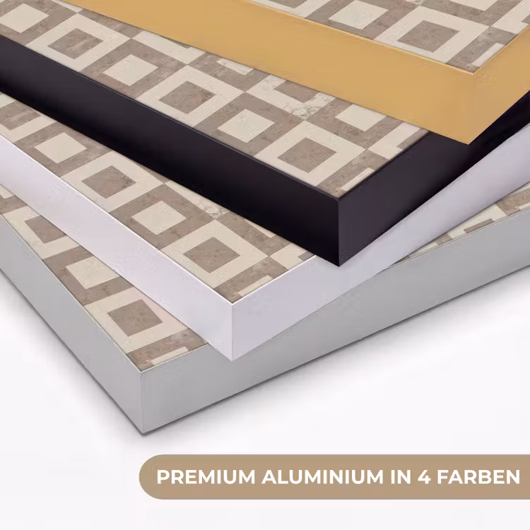 Patroon - Marmer - Beige Textielframe zwart klein 947 -USP_kleurenDE