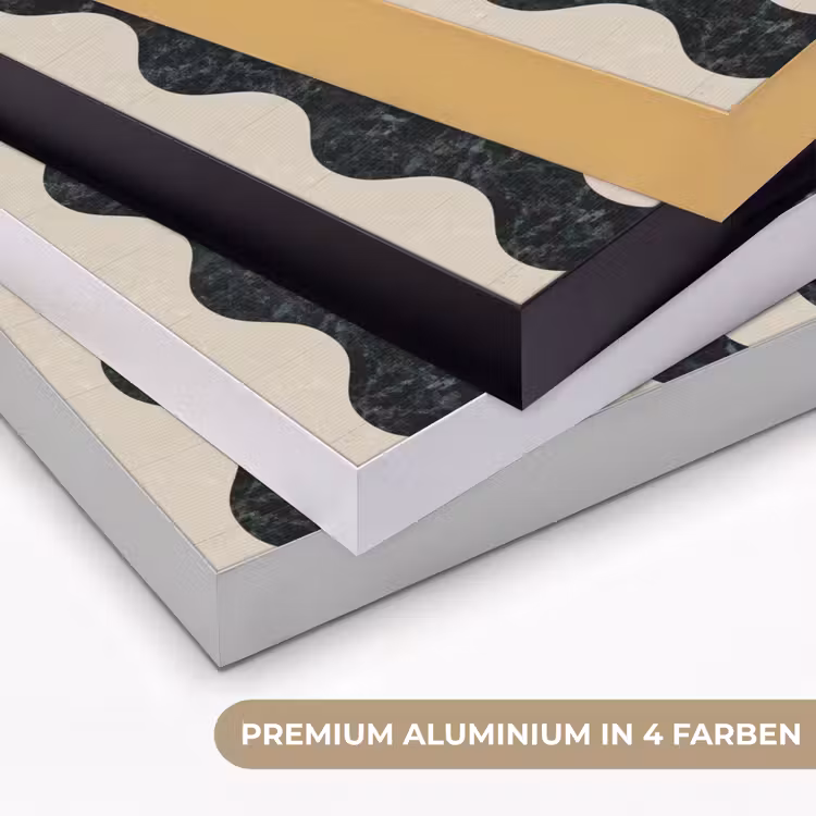 Patroon - Marmer - Groen - Cremé Textielframe zwart klein 947 -USP_kleurenDE