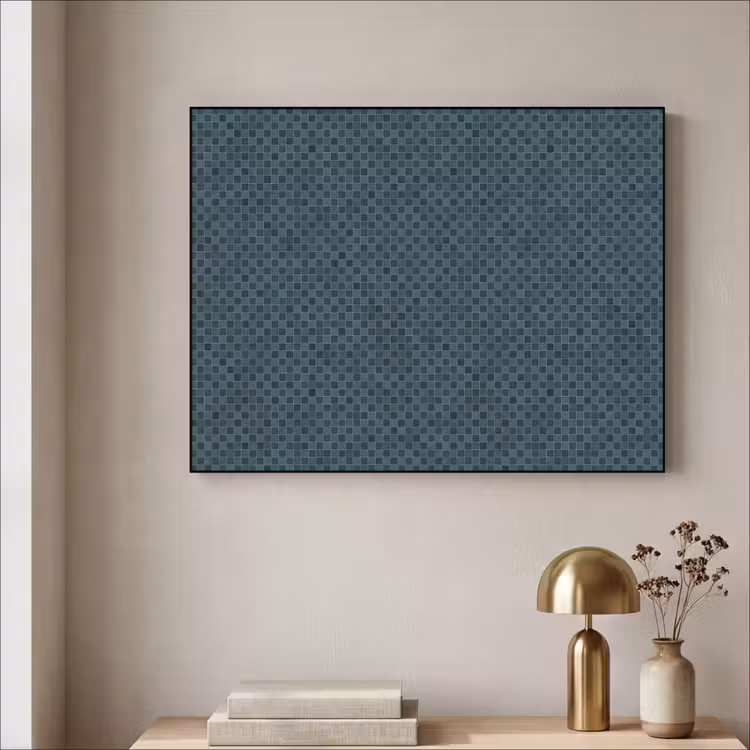 Patroon - Mozaïek - Groen Textielframe zwart klein 947 -sfeer2