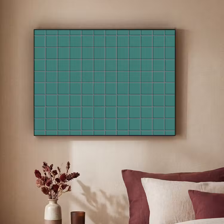 Patroon - Patroon - Smaragd Textielframe zwart klein 947 -sfeer1