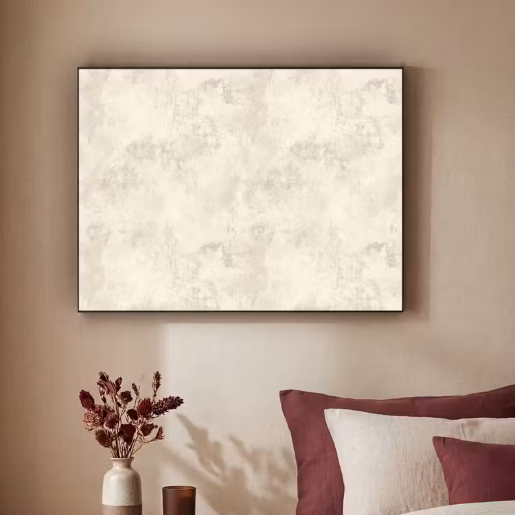 Patroon - Organisch - Beige Textielframe zwart klein 947 -sfeer1