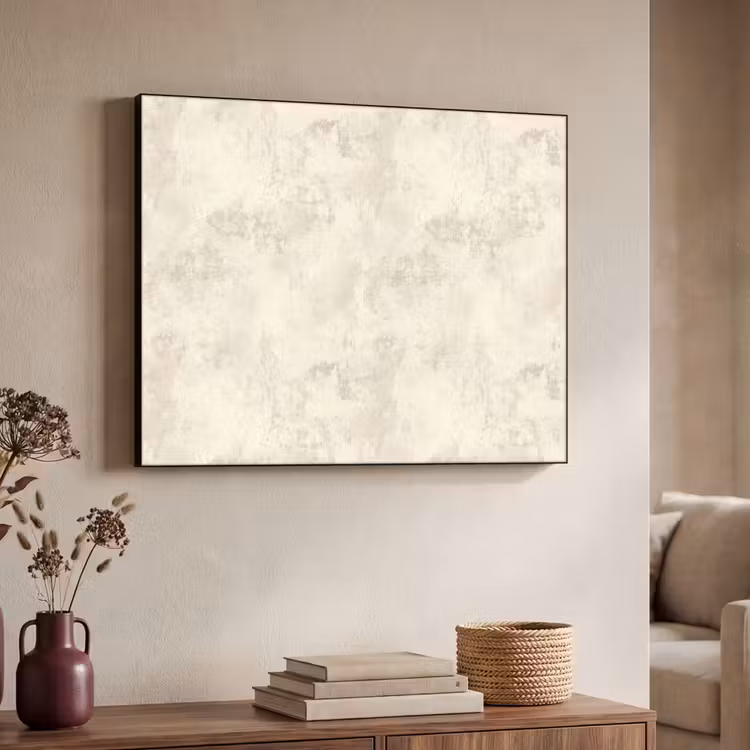 Patroon - Organisch - Beige Textielframe zwart klein 947 -sfeer3