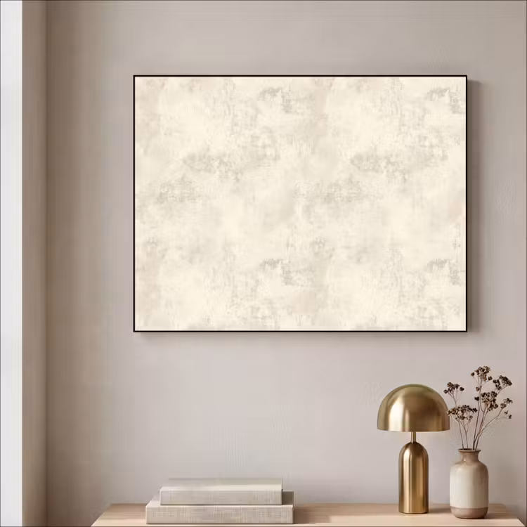 Patroon - Organisch - Beige Textielframe zwart klein 947 -sfeer2
