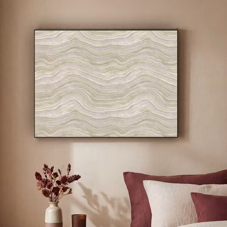 Patroon - Sereen - Groen Textielframe zwart klein 947 -sfeer1