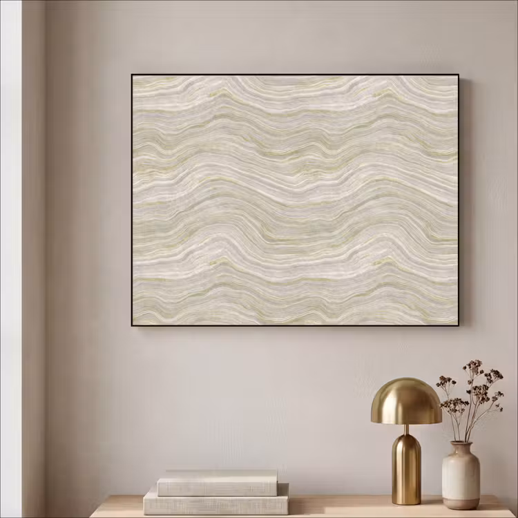 Patroon - Sereen - Groen Textielframe zwart klein 947 -sfeer2
