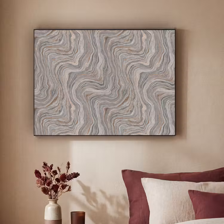 Patroon - Textuur - Grijs Textielframe zwart klein 947 -sfeer1