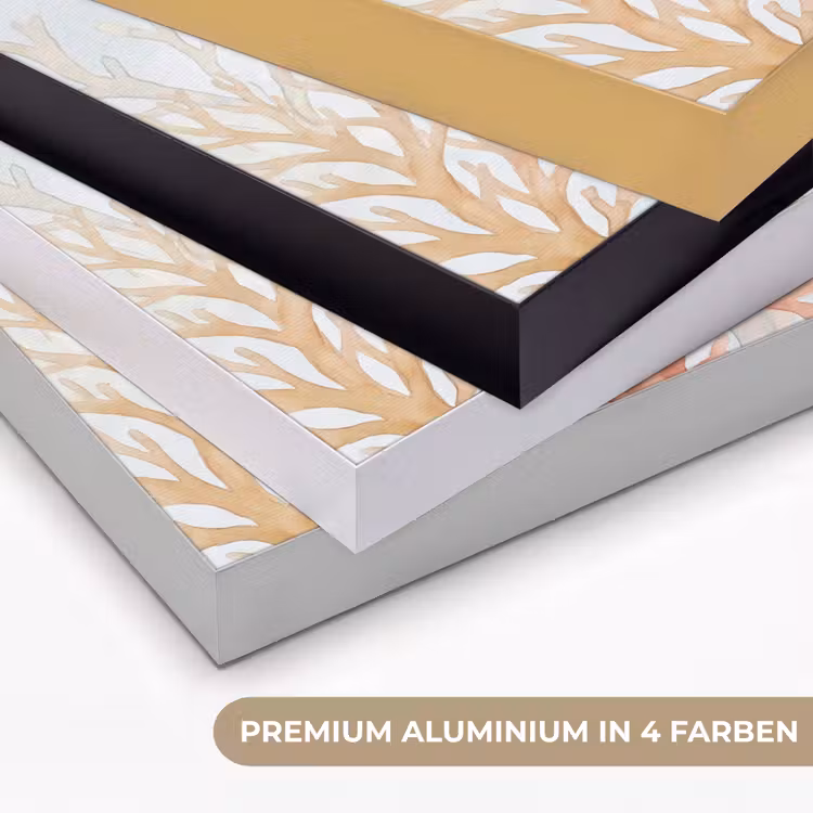 Natuur - Abstract - Aquarel - Organisch - Warm Textielframe zwart klein -USP_kleurenDE