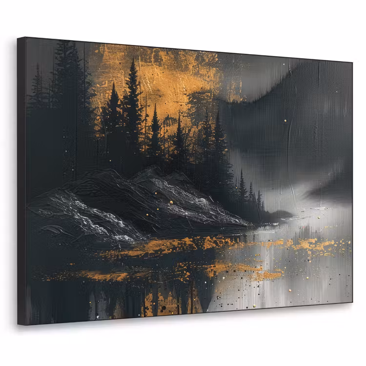 Natuur - Abstract - Landschap - Modern Textielframe - compleet frame klein -3d