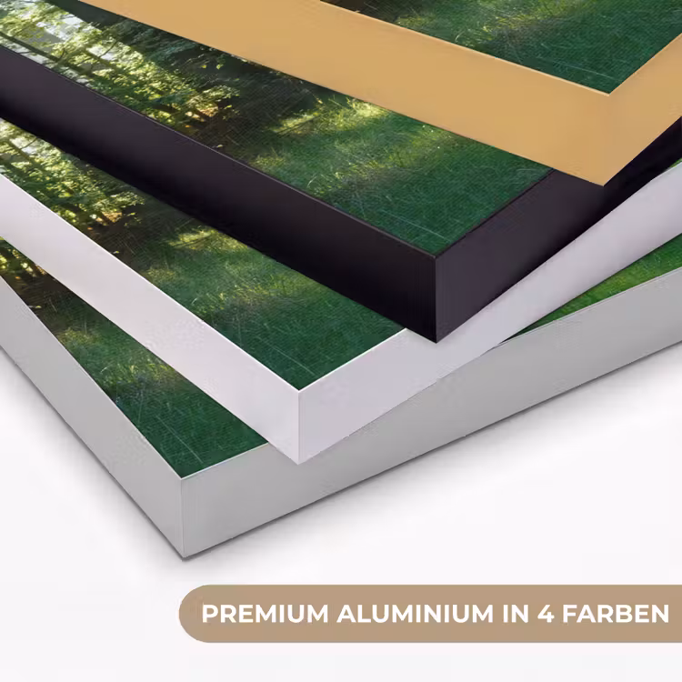Natuur - Bomen - Bos - Groen - Zon - Gras - Planten Textielframe zwart klein -USP_kleurenDE