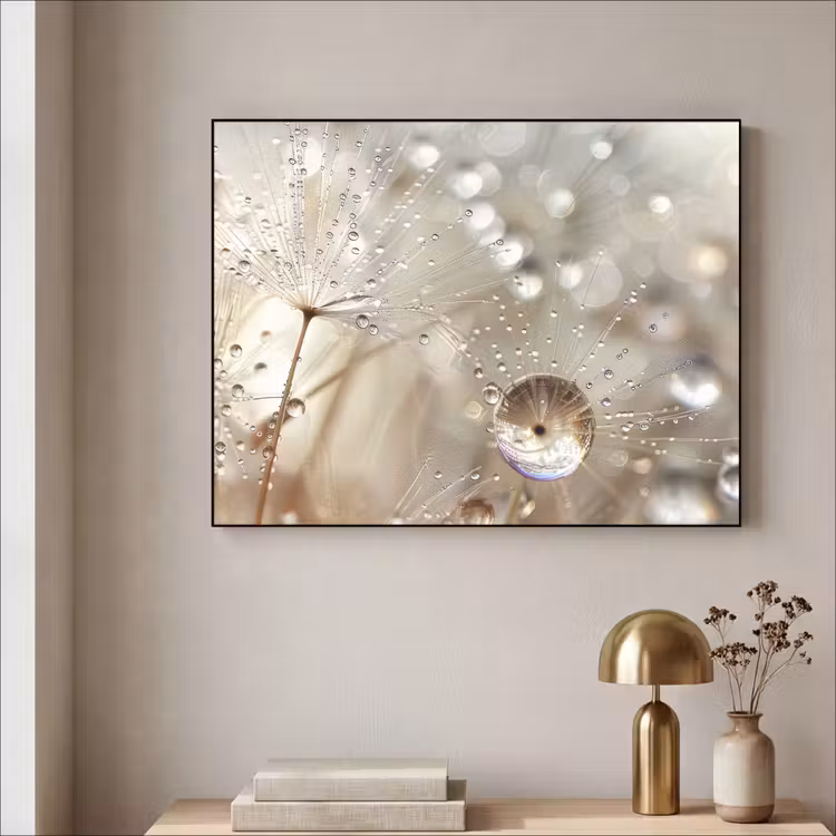 Natuur - Bloemen - Druppels - Regen Textielframe - compleet frame klein -sfeer2
