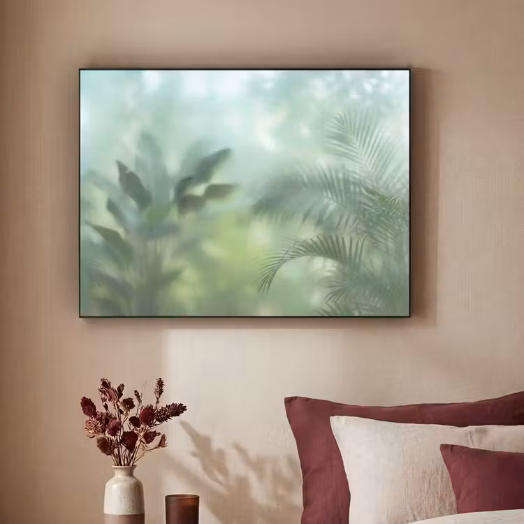 Natuur - Vervaagd - Groen - Abstract - Modern Textielframe zwart klein -sfeer1