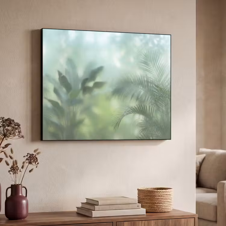 Natuur - Vervaagd - Groen - Abstract - Modern Textielframe zwart klein -sfeer3