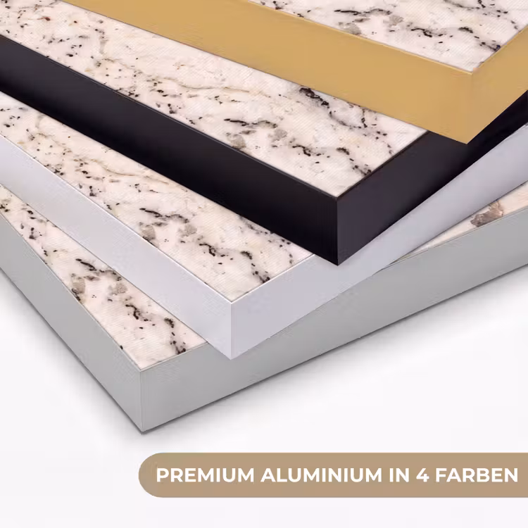 Natuursteen - Patroon - Abstract - Beige - Grijs Textielframe zwart klein -USP_kleurenDE
