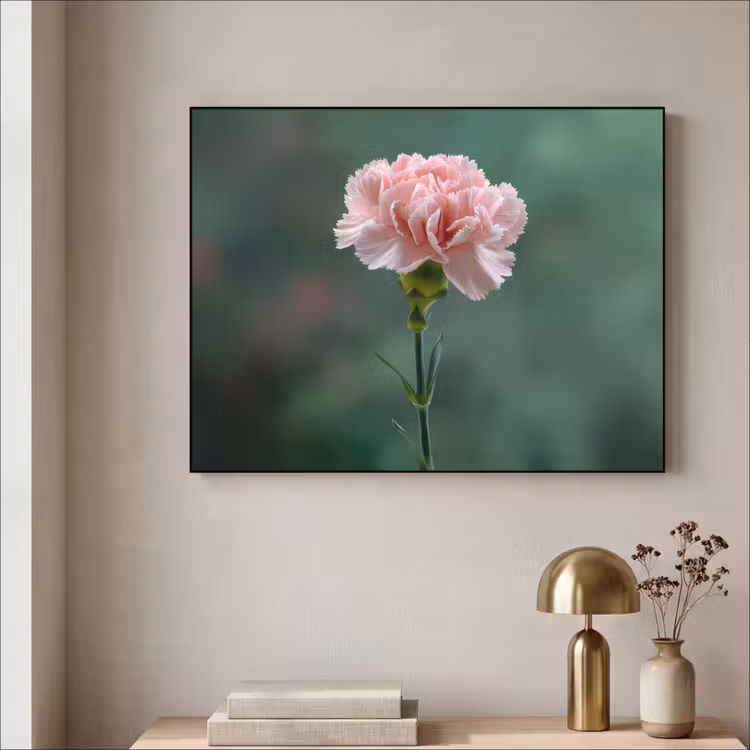Anjer - Roze - Bloemblaadjes Textielframe - compleet frame klein -sfeer2
